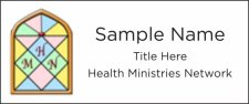 (image for) HEALTH MINISTRIES NETWORK Standard White Square Corner badge