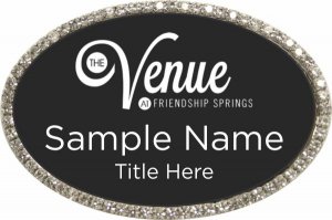 (image for) The Venue at Friendship Springs Oval Bling Silver badge