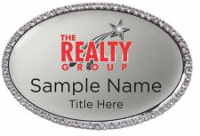 (image for) THE REALTY GROUP Oval Bling Silver badge
