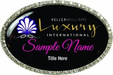 (image for) Keller Williams Luxury Oval Bling Silver Other badge