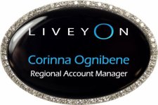 (image for) Liveyon Oval Bling Silver Other badge