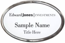 (image for) Edward Jones Investments Oval Prestige Polished White Insert Badge