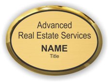 (image for) Advanced Real Estate Services Oval Executive Gold badge