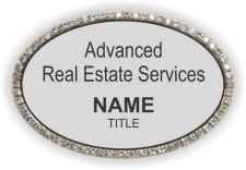 (image for) Advanced Real Estate Services Oval Bling Silver badge