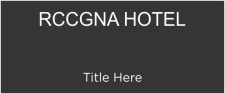(image for) RCCGNA HOTEL Standard Black Square Corner badge