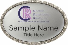 (image for) Charles Rutenberg Realty Oval Bling Silver badge