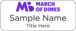 (image for) March of Dimes Standard White badge