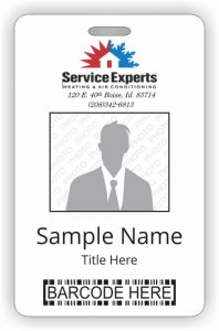 (image for) Service Experts Barcode ID Vertical badge