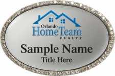 (image for) Orlando Home Team Realty Oval Bling Silver badge