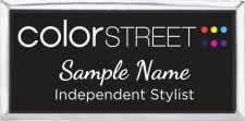 (image for) Color Street Black Badge With Silver Executive Frame, Dual Font