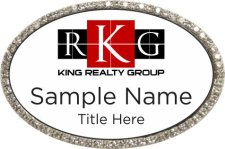 (image for) King Realty Group Oval Bling Silver badge
