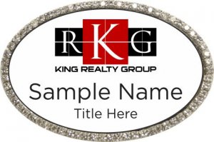 (image for) King Realty Group Oval Bling Silver badge