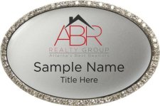 (image for) Atlanta Best Realty Oval Bling Silver badge