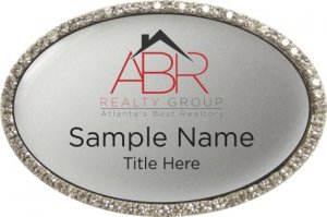 (image for) Atlanta Best Realty Oval Bling Silver badge