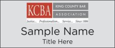 (image for) King County Bar Association Standard Silver Square Corner badge