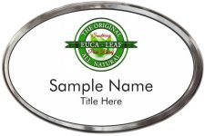 (image for) Euca-Leaf Oval Prestige Polished badge