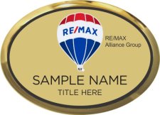 (image for) ReMax Alliance Group Oval Executive Gold badge w/ Cloisonne