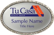 (image for) Tu Casa Realty LLC Oval Bling Silver badge