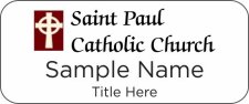 (image for) Saint Paul Catholic Church Standard White badge
