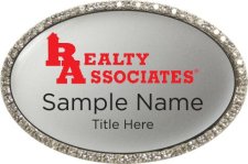 (image for) Realty Associates Oval Bling Silver badge