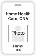 (image for) Home Health Care, CNA Photo ID Vertical badge