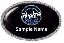 (image for) The Hughes Home Team Oval Bling Silver Other badge
