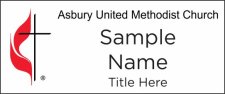 (image for) Asbury United Methodist Church Standard White Square Corner badge