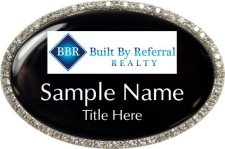 (image for) Built By Referral Realty Oval Bling Silver Other badge