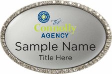 (image for) The Connolly Agency Oval Bling Silver badge