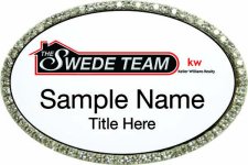 (image for) The Swede Team Oval Bling Silver Other badge