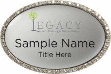 (image for) Legacy Nursing & Rehabilitation Oval Bling Silver badge