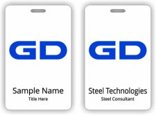 (image for) Steel Technologies ID Vertical Double Sided badge