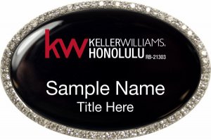 (image for) Keller Williams Honolulu Oval Bling Silver Other badge