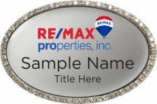 (image for) REMAX Properties, Inc. Oval Bling Silver badge