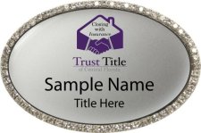 (image for) Trust Title of Central Florida, LLC Oval Bling Silver badge