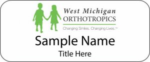 (image for) West MI Orthotropics Standard White badge