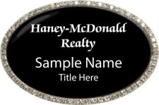 (image for) Haney-McDonald Realty Oval Bling Silver Other badge
