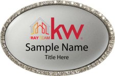 (image for) The Ray Team Keller Williams of South Tampa Oval Bling Silver badge