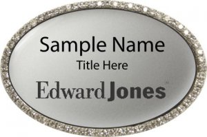 (image for) Edward Jones Oval Bling Silver badge