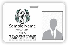 (image for) DC DRAGONS YOUTH FOOTBALL Barcode ID Horizontal badge