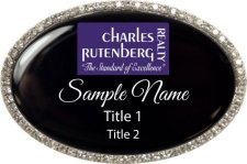 (image for) Charles Rutenberg Realty Oval Bling Silver Other badge