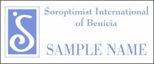 (image for) Soroptimist International of Benicia Standard White Square Corner badge
