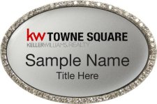 (image for) Keller Williams - Towne Square Oval Bling Silver badge