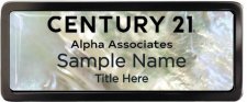 (image for) Century 21 Alpha Associates Black Chrome Mother of Pearl badge