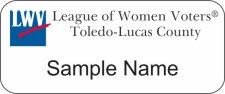 (image for) League of Women Voters of Toledo-Lucas County Standard White badge