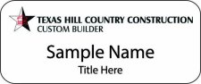 (image for) Texas Hill Country Construction Standard White badge