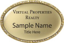 (image for) Virtual Properties Realty Oval Bling Gold badge