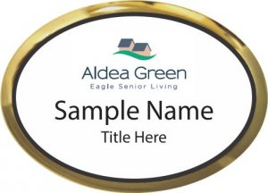 (image for) Aldea Green Oval Executive Gold Other badge