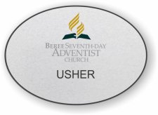 (image for) Seventh-Day Adventist Church Oval Silver badge