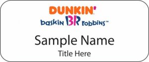 (image for) Dunkin\' Brands Standard White badge